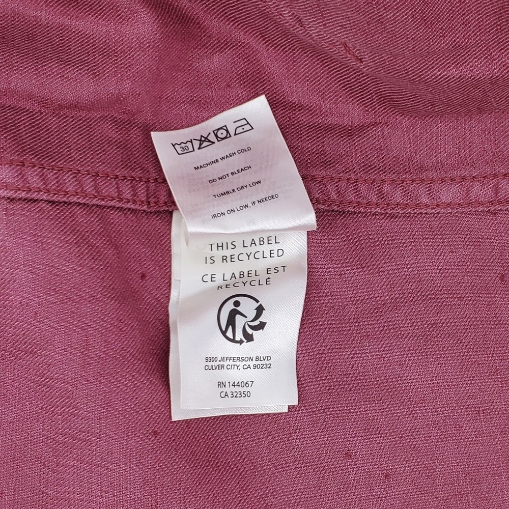 Outerknown Women Medium SEA Jumpsuit Organic Cotton Linen Dusty Rose 2130119 - Picture 7 of 8